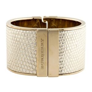 BurberryEmbossed Leather Hinge Cuff - Retail $1450